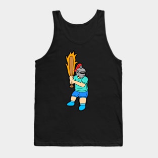 Cute cartoon knight playing baseball Tank Top